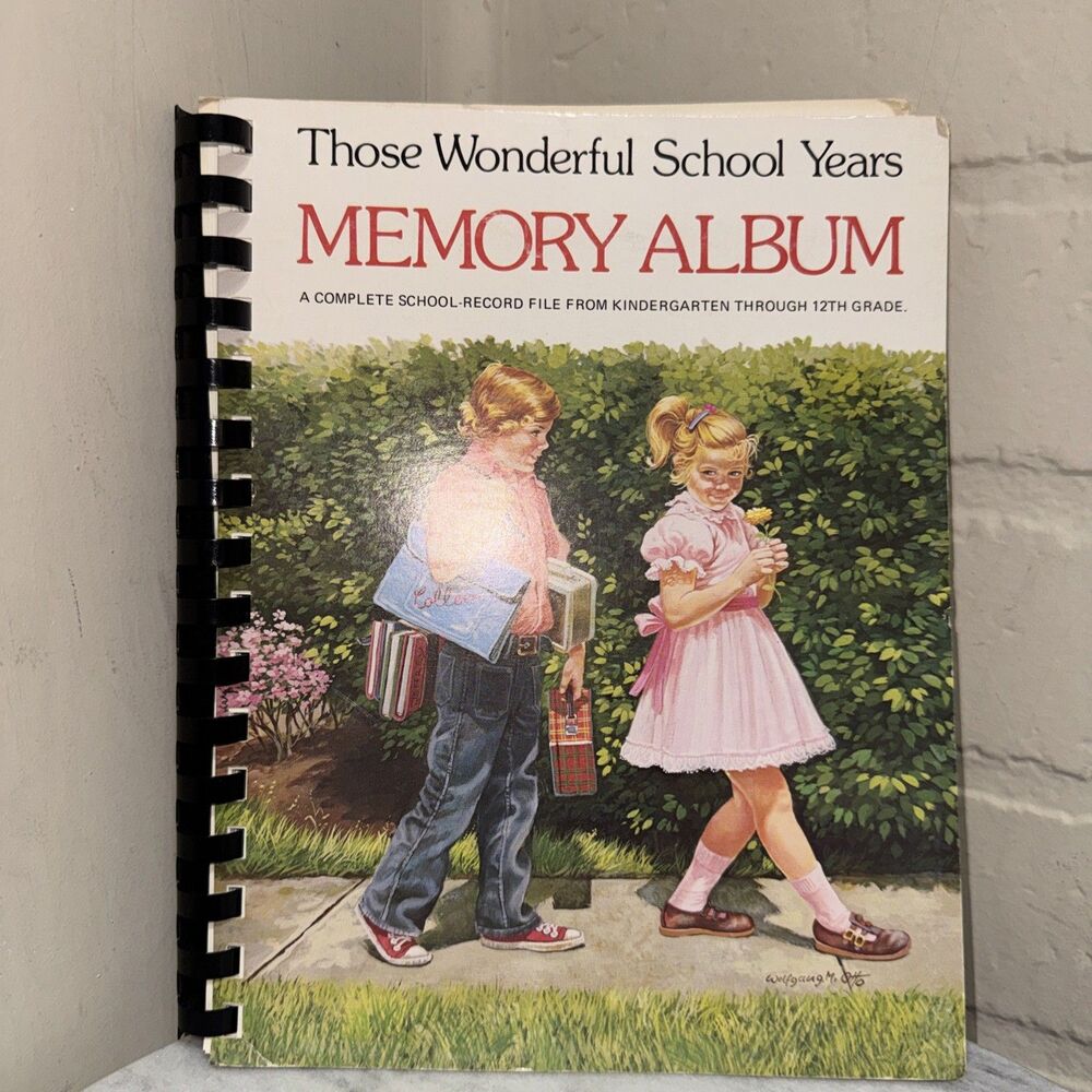 Vintage 1975 Memory Album Those Wonderful School Years K-12th Grade
